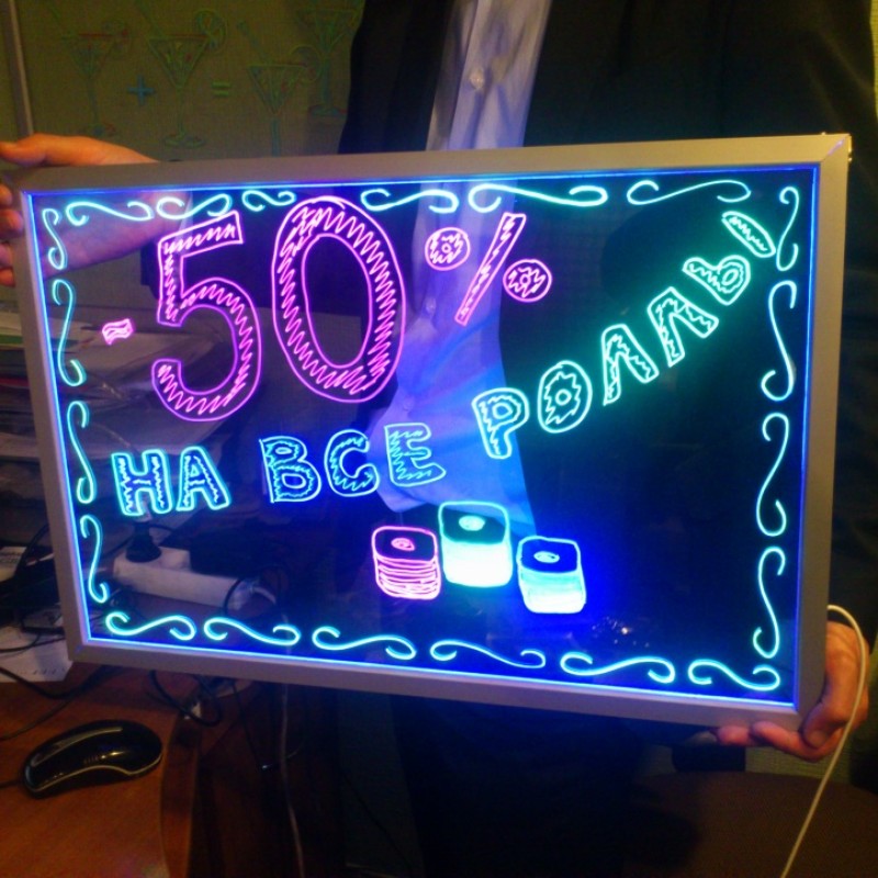LED-панель в обрамлении 60 см. x 40 см. с пультом дистанционного управления LED-панель в обрамлении 60 см. x 40 см. с пультом дистанционного управления